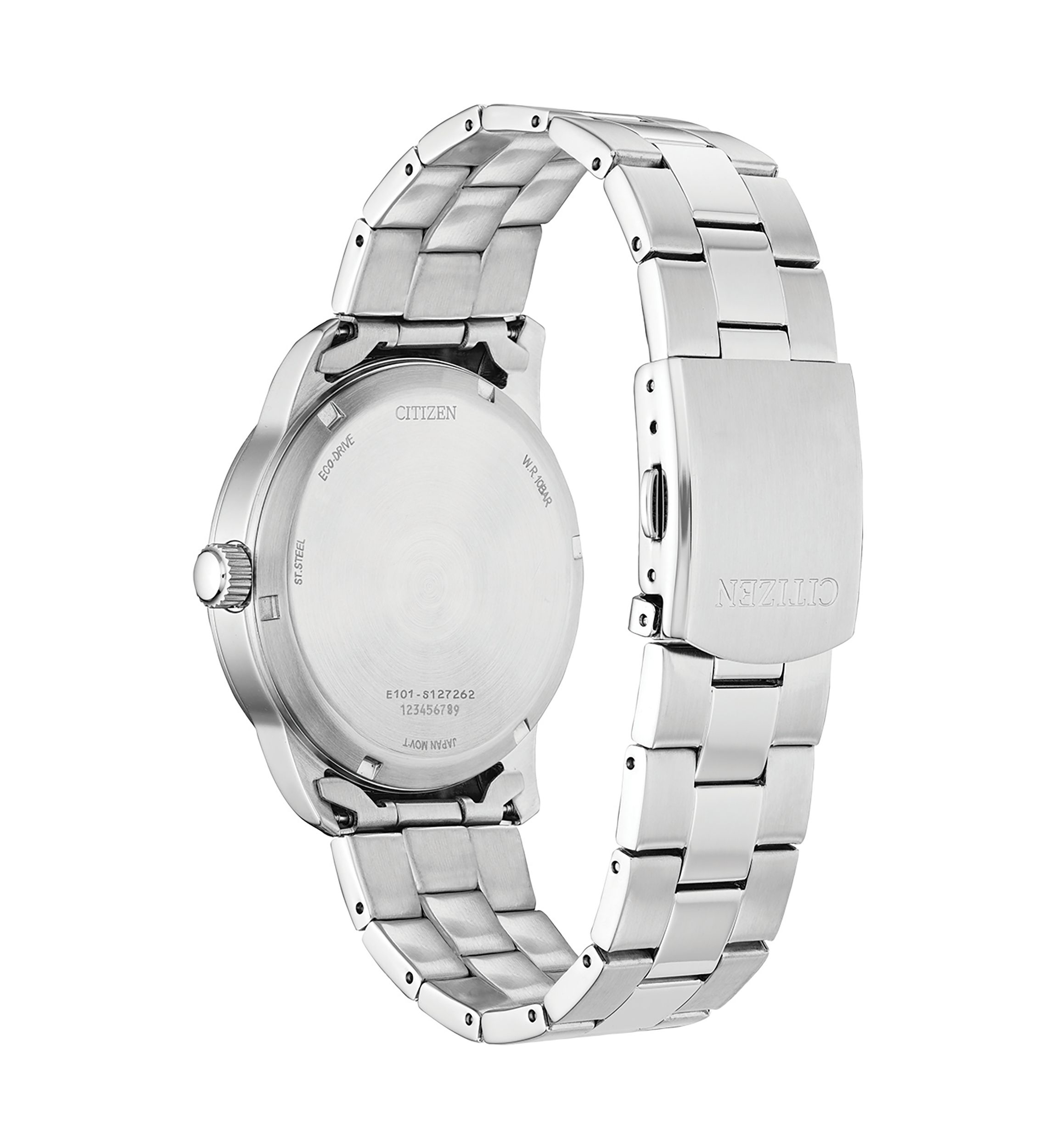 Mens Classic Eco Silver Tone Bracelet Watch