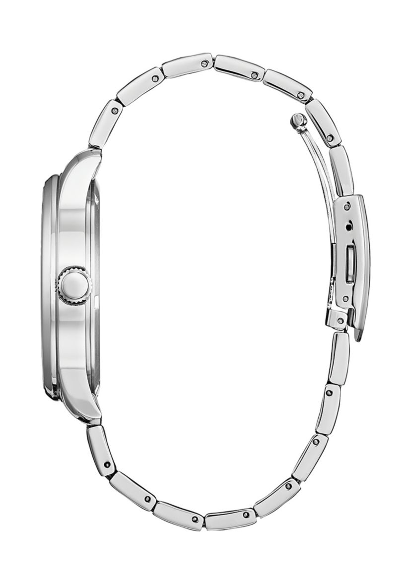 Mens Classic Eco Silver Tone Bracelet Watch