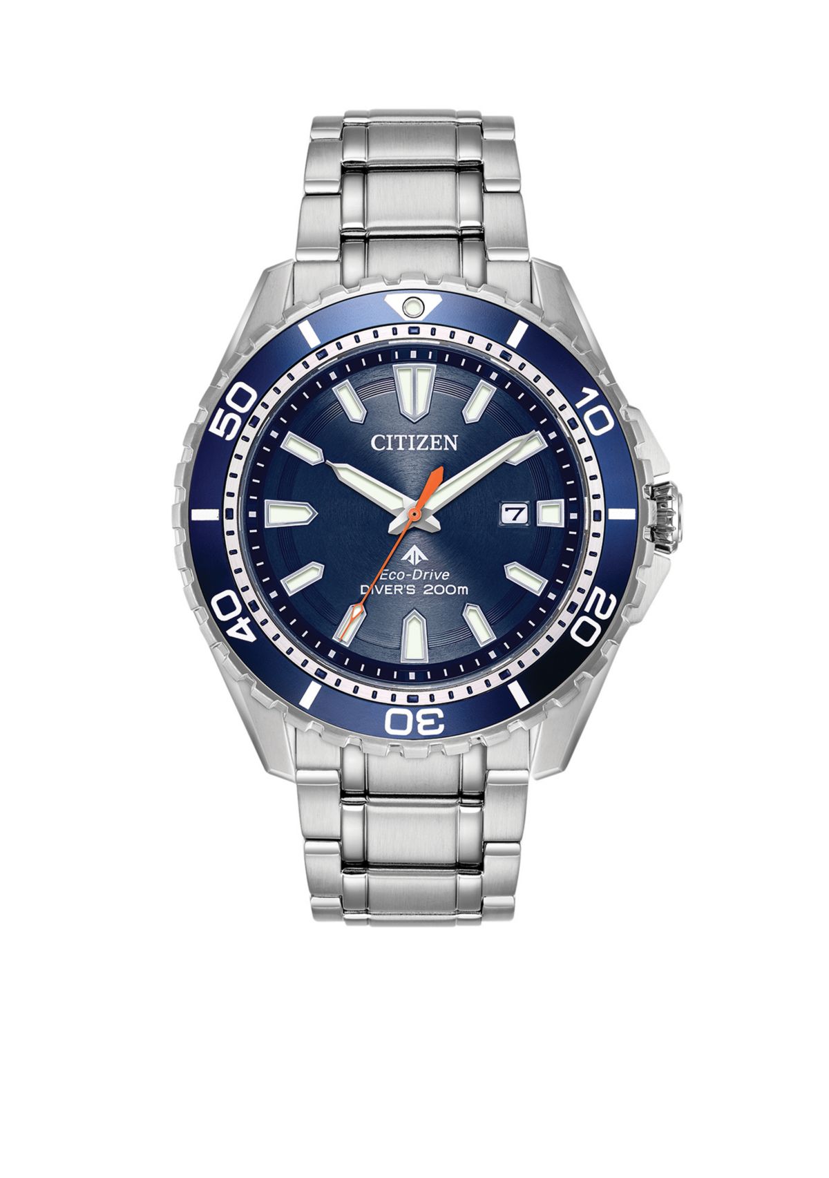 Mens Eco-Drive Stainless Steel Dive Watch