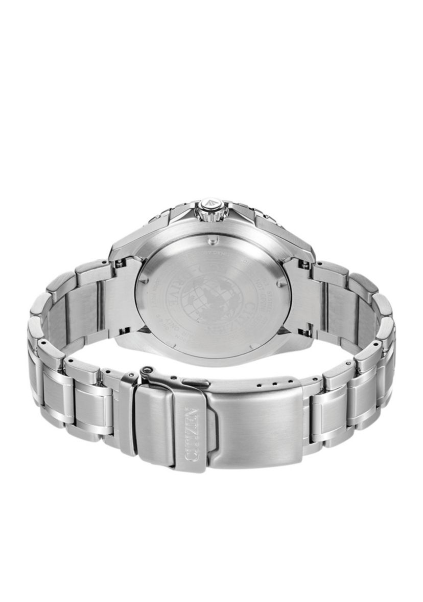 Mens Eco-Drive Stainless Steel Dive Watch