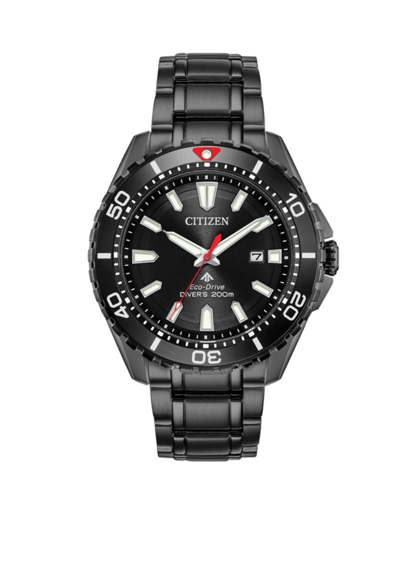 Mens Citizen Eco-Drive® Promaster Diver Black IP Watch