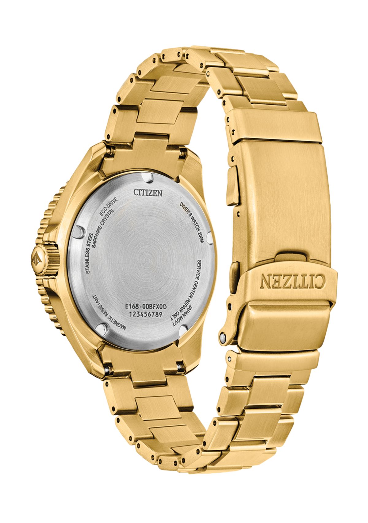 Citizen Mens  Dive 3 Gold-Tone Stainless Steel Bracelet Watch 41mm