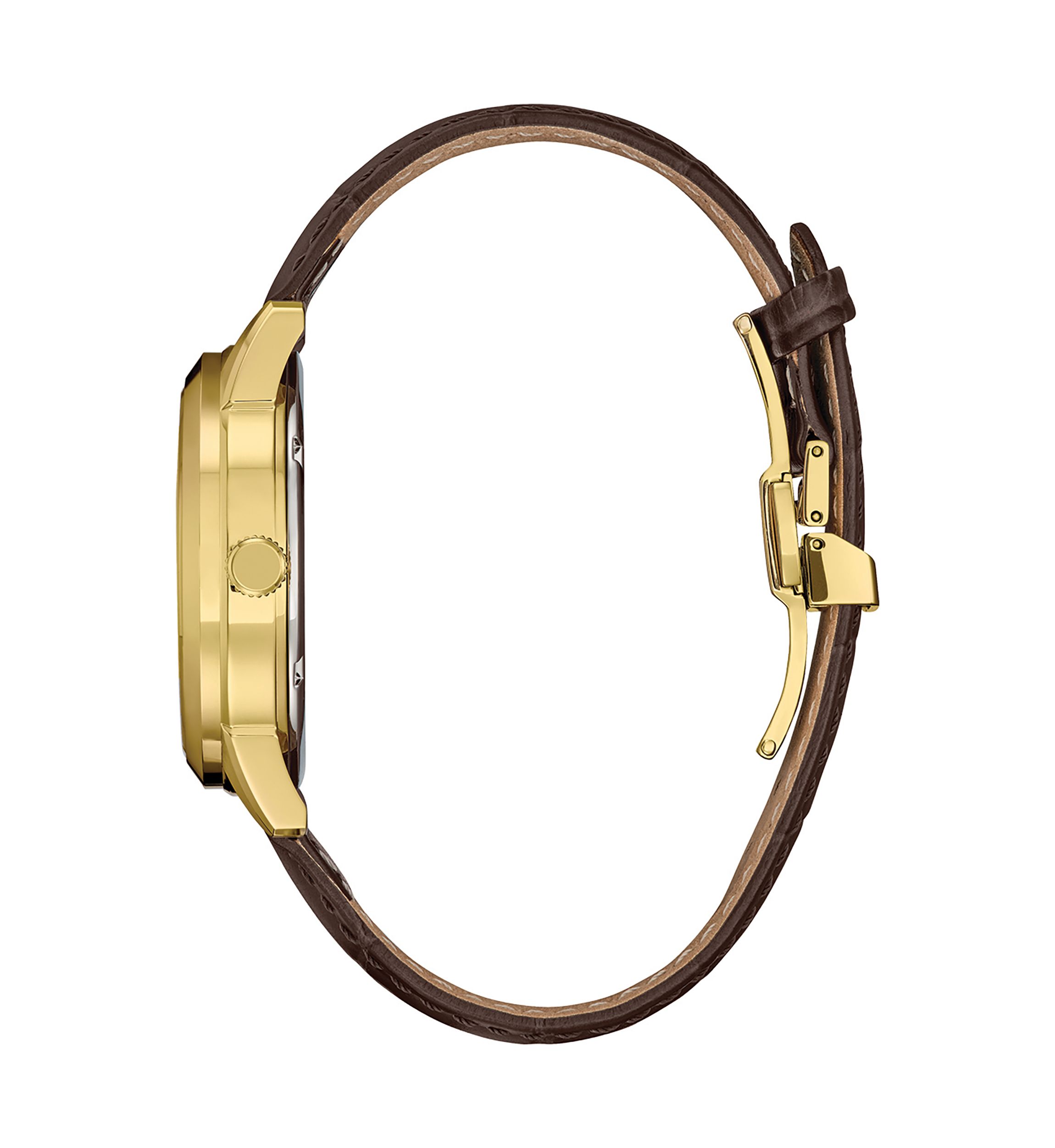 Mens Classic Eco Rolan Brown Strap Watch 