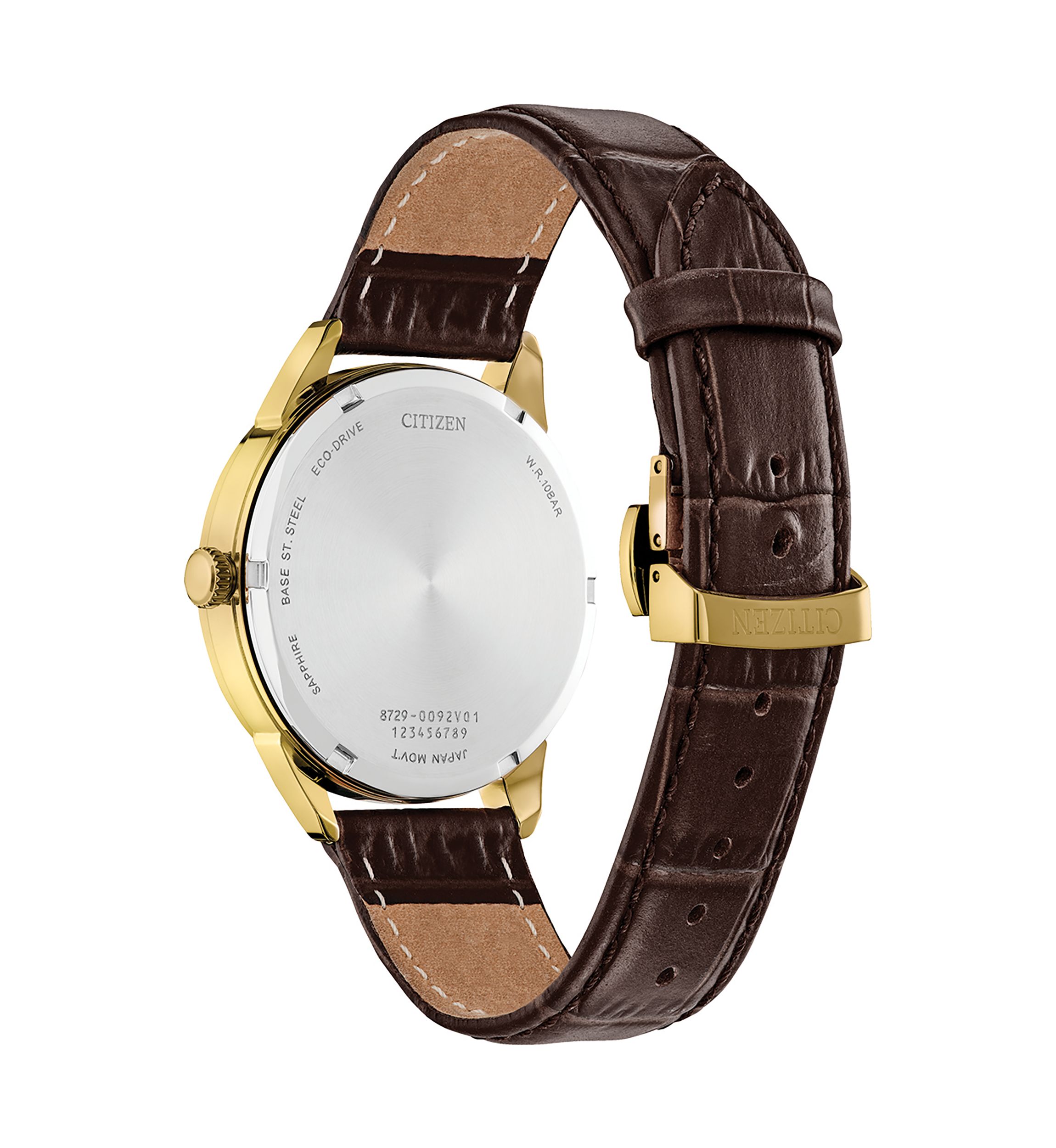 Mens Classic Eco Rolan Brown Strap Watch 
