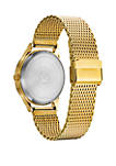 Gold-Tone Stainless Steel Drive from Citizen Eco-Drive Mesh Bracelet Watch