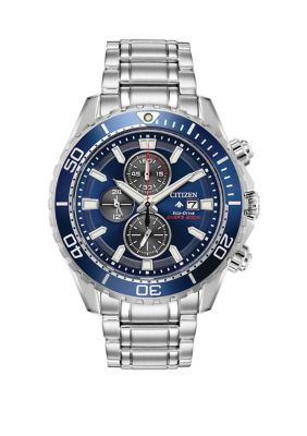 Citizen Men's Eco Drive Promaster Diver Silver Tone Bracelet Watch