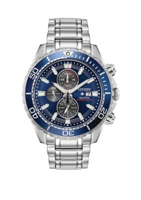 Citizen Men's Eco Drive Promaster Diver Silver Tone Bracelet Watch -  0013205141775
