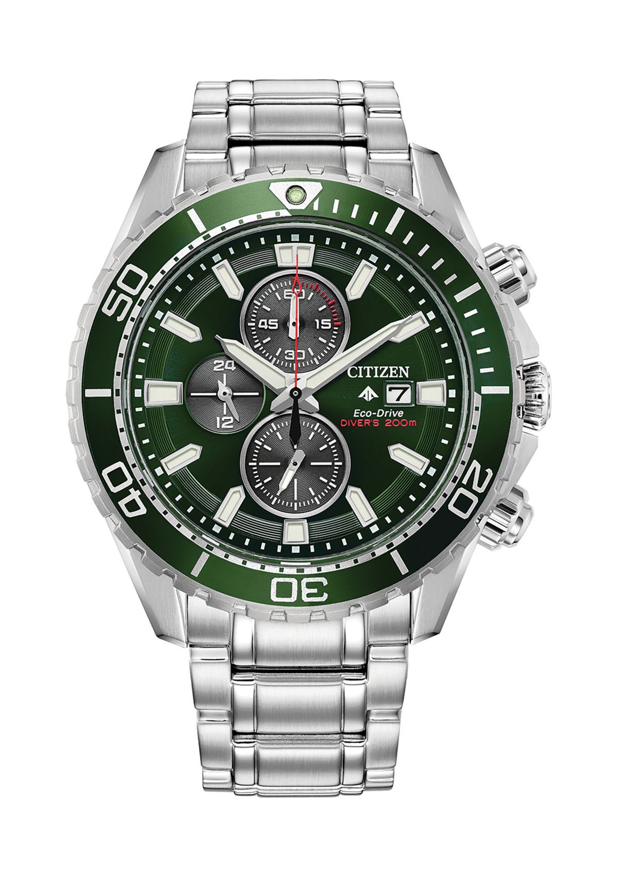 Mens Promaster Dive Silver Tone Stainless Steel Bracelet Watch 