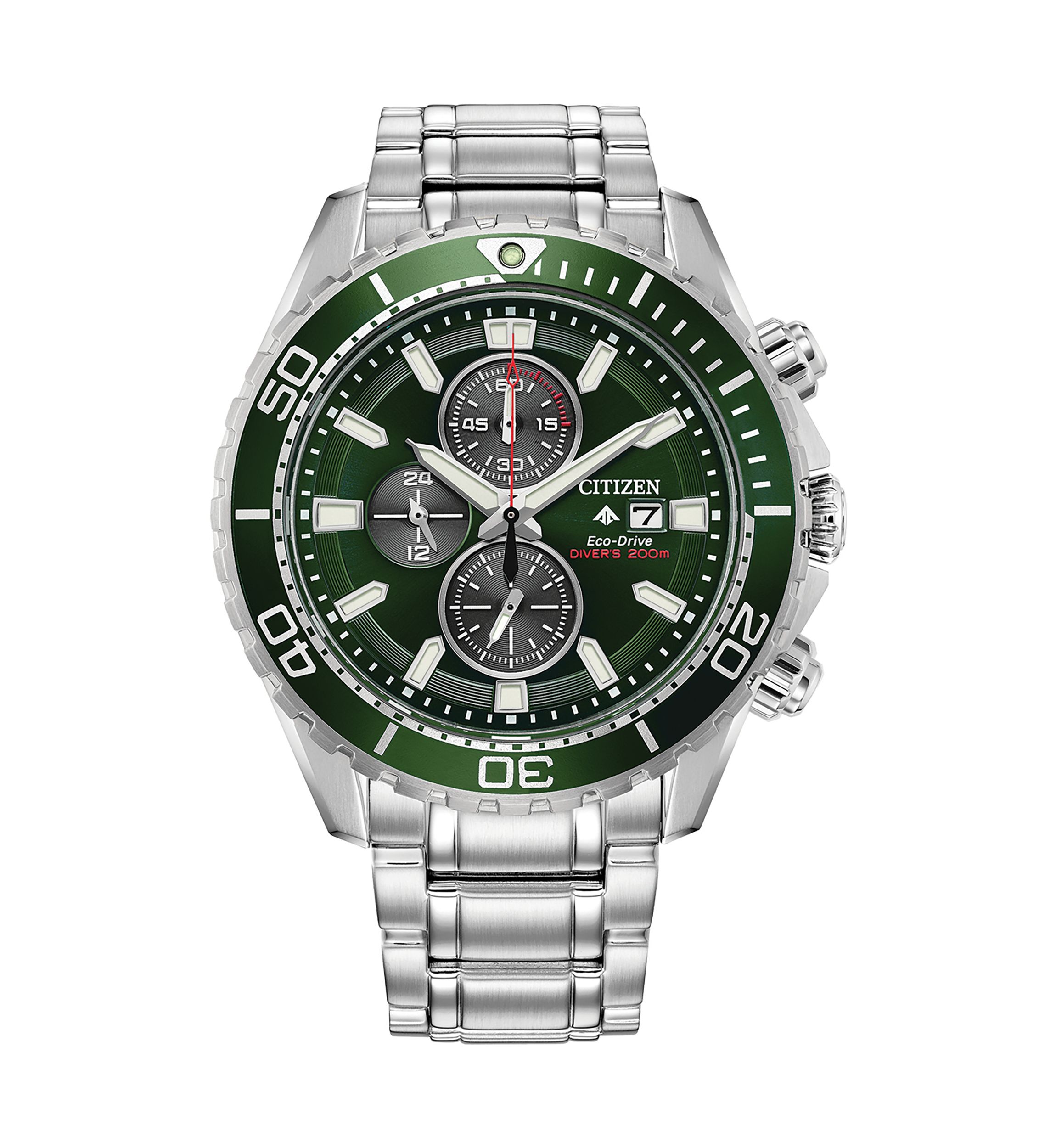 Mens Promaster Dive Silver Tone Stainless Steel Bracelet Watch 