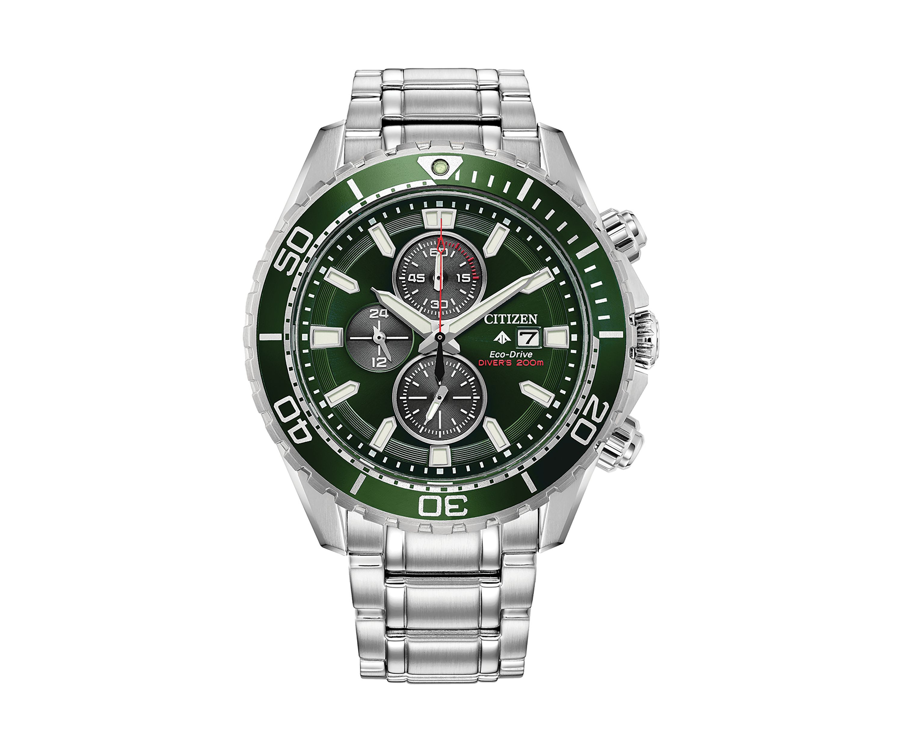 Mens Promaster Dive Silver Tone Stainless Steel Bracelet Watch 