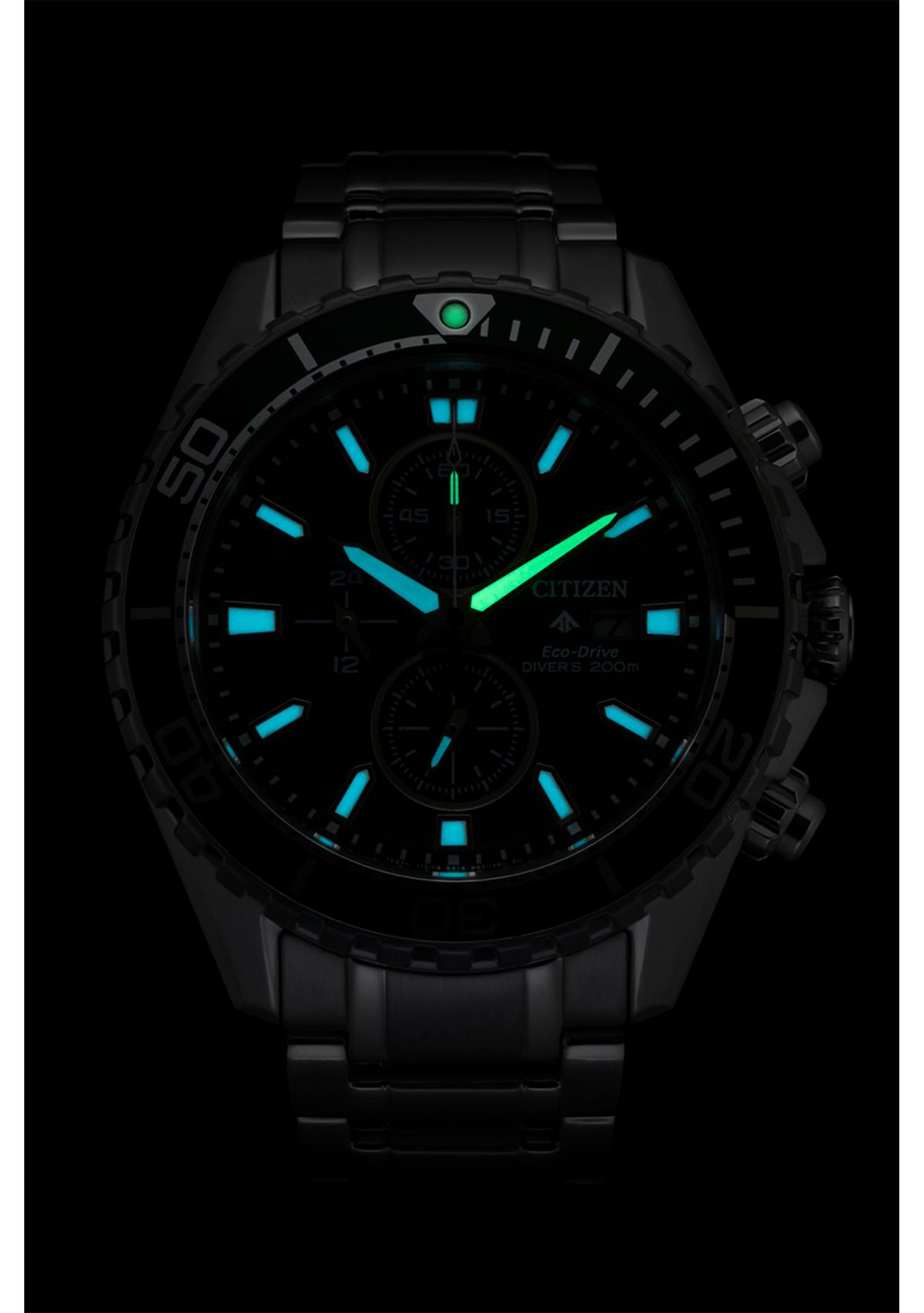 Mens Promaster Dive Silver Tone Stainless Steel Bracelet Watch 