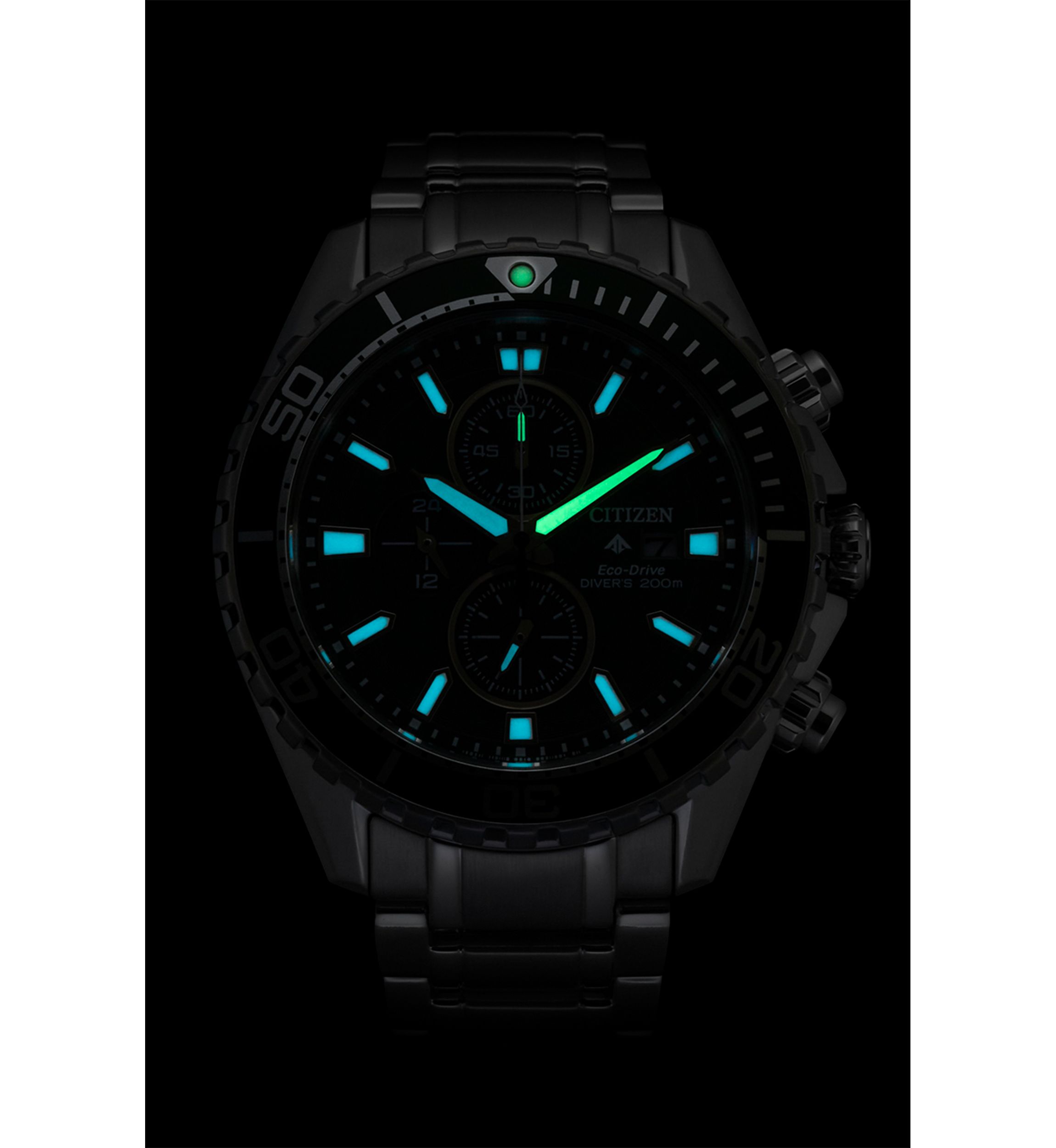 Mens Promaster Dive Silver Tone Stainless Steel Bracelet Watch 