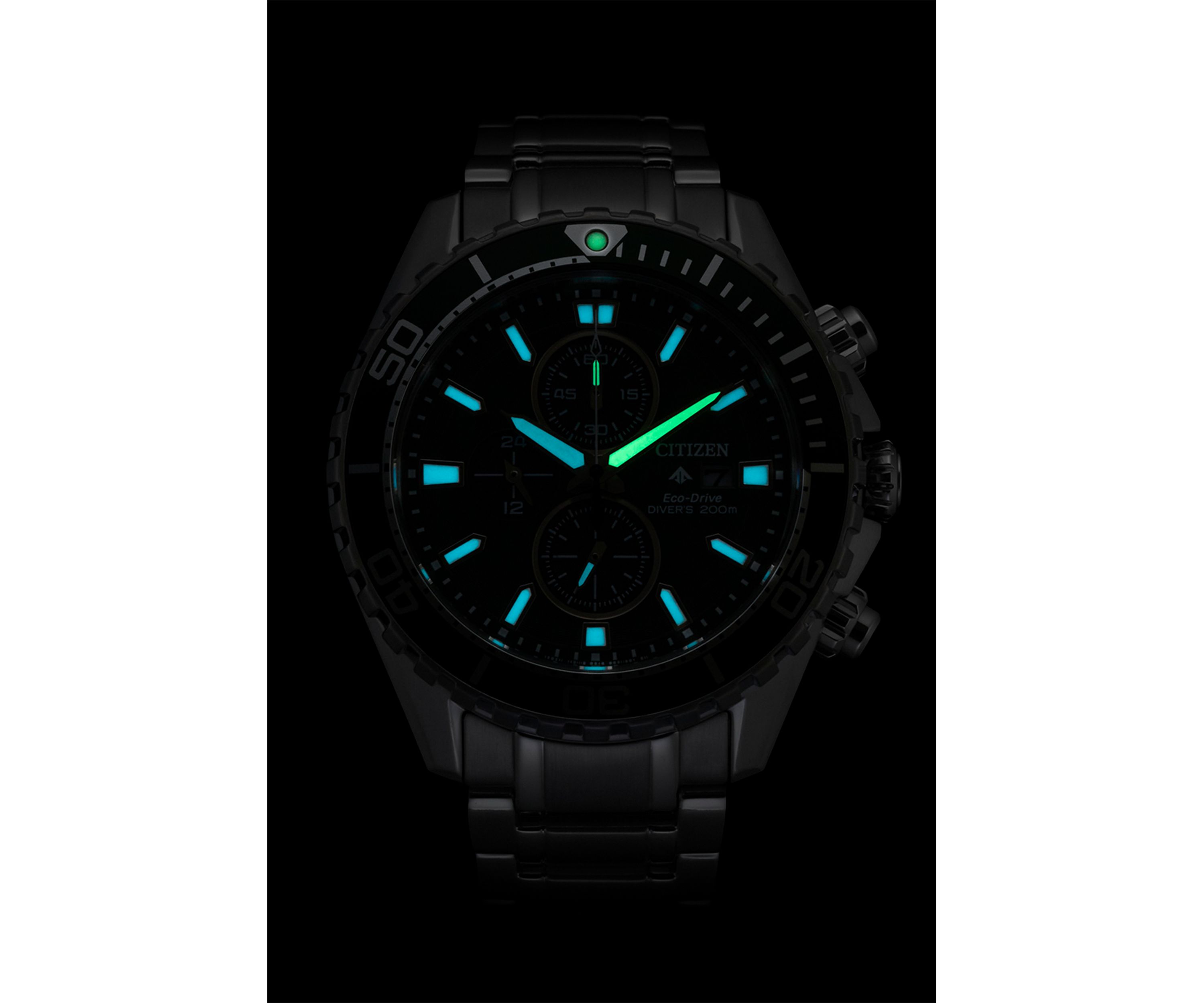Mens Promaster Dive Silver Tone Stainless Steel Bracelet Watch 