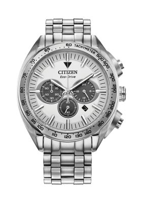 Citizen Men's Sport Luxury Silver Tone Stainless Steel Bracelet Watch