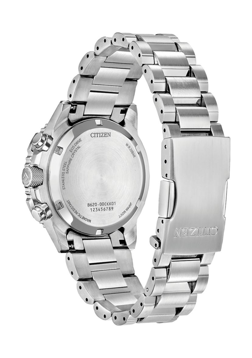 Mens Promaster Navihawk Silver-Tone Bracelet Watch, 40mm