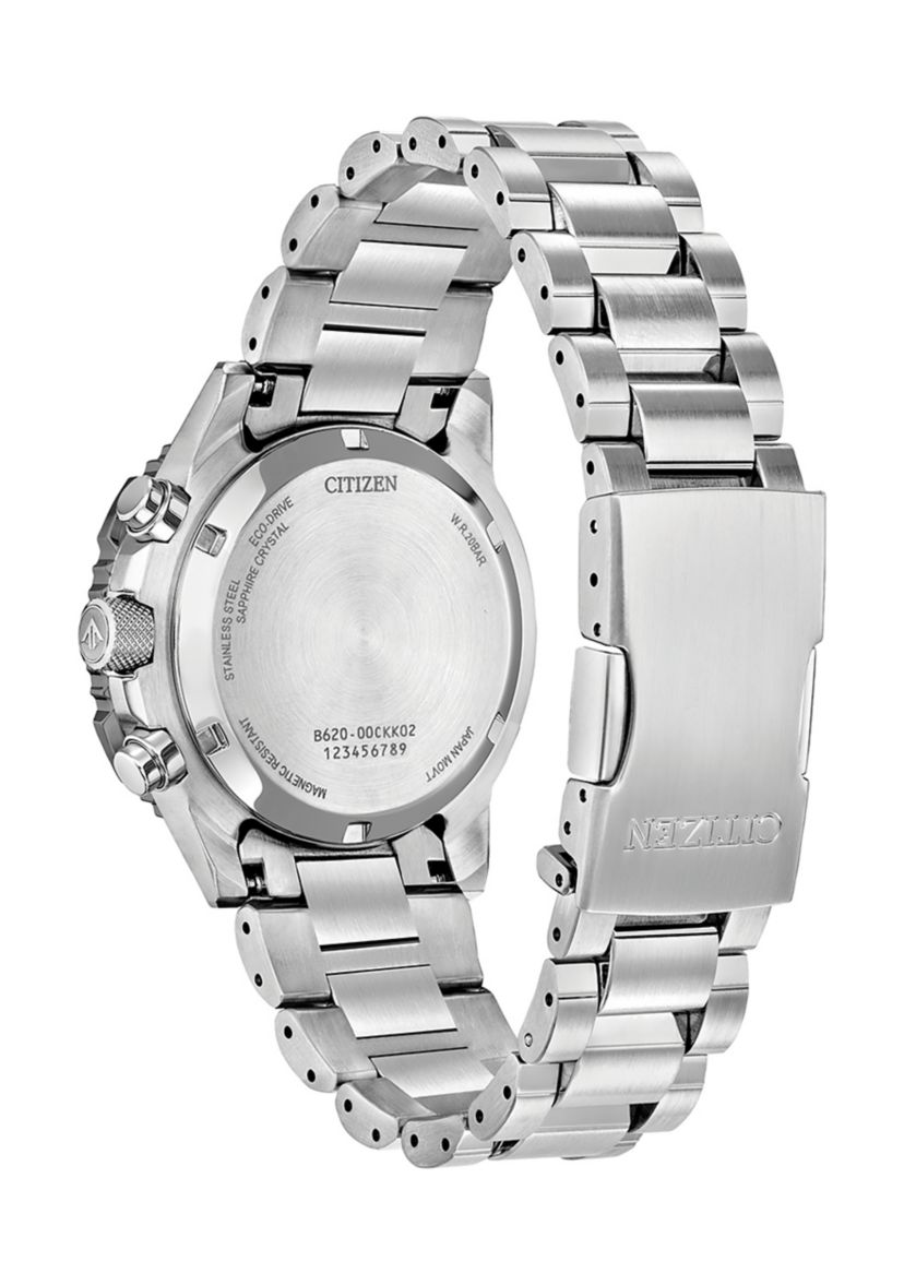 Mens Promaster Navihawk Silver-Tone Bracelet Watch, 40mm