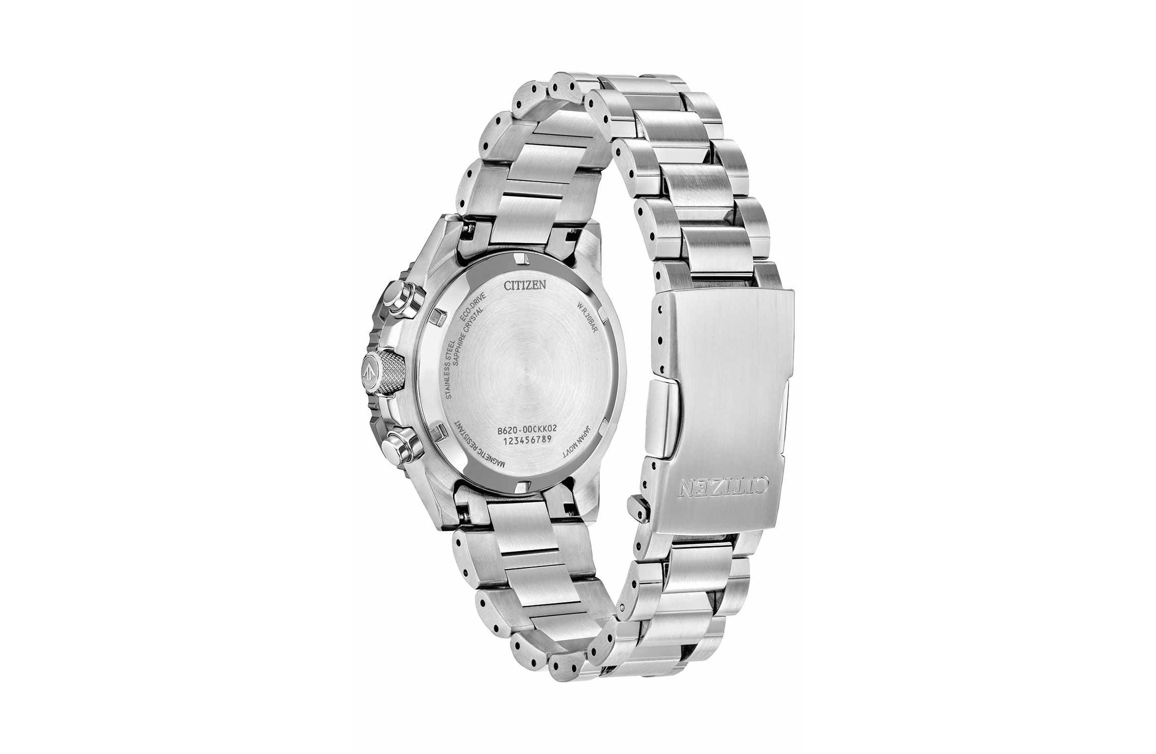 Citizen Mens Promaster Eco Navihawk Silver-Tone Bracelet Watch 40mm