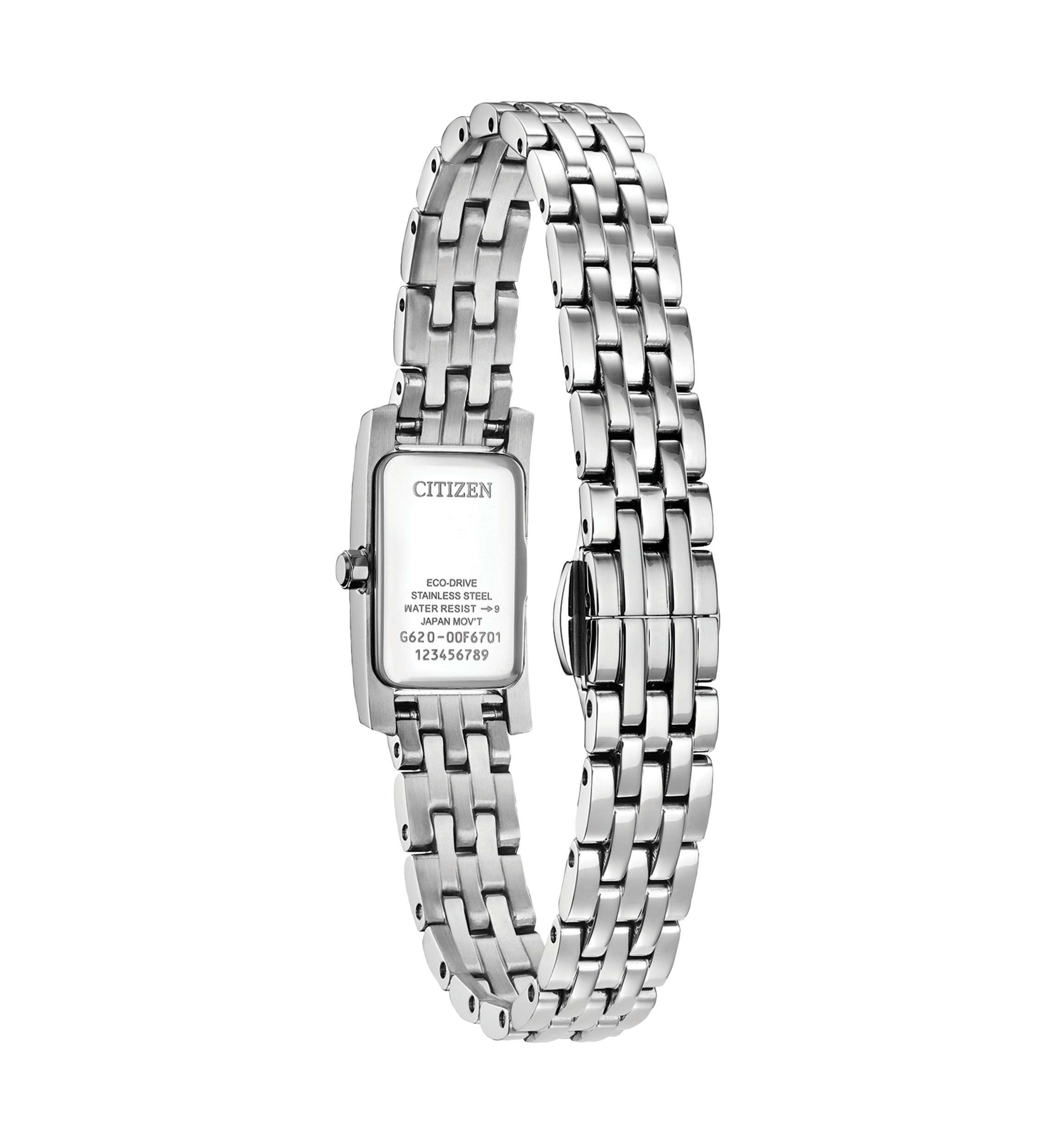 Citizen Womens Classic Eco Classic Eco Silver-Tone Stainless Steel Bracelet Watch 28.3mm