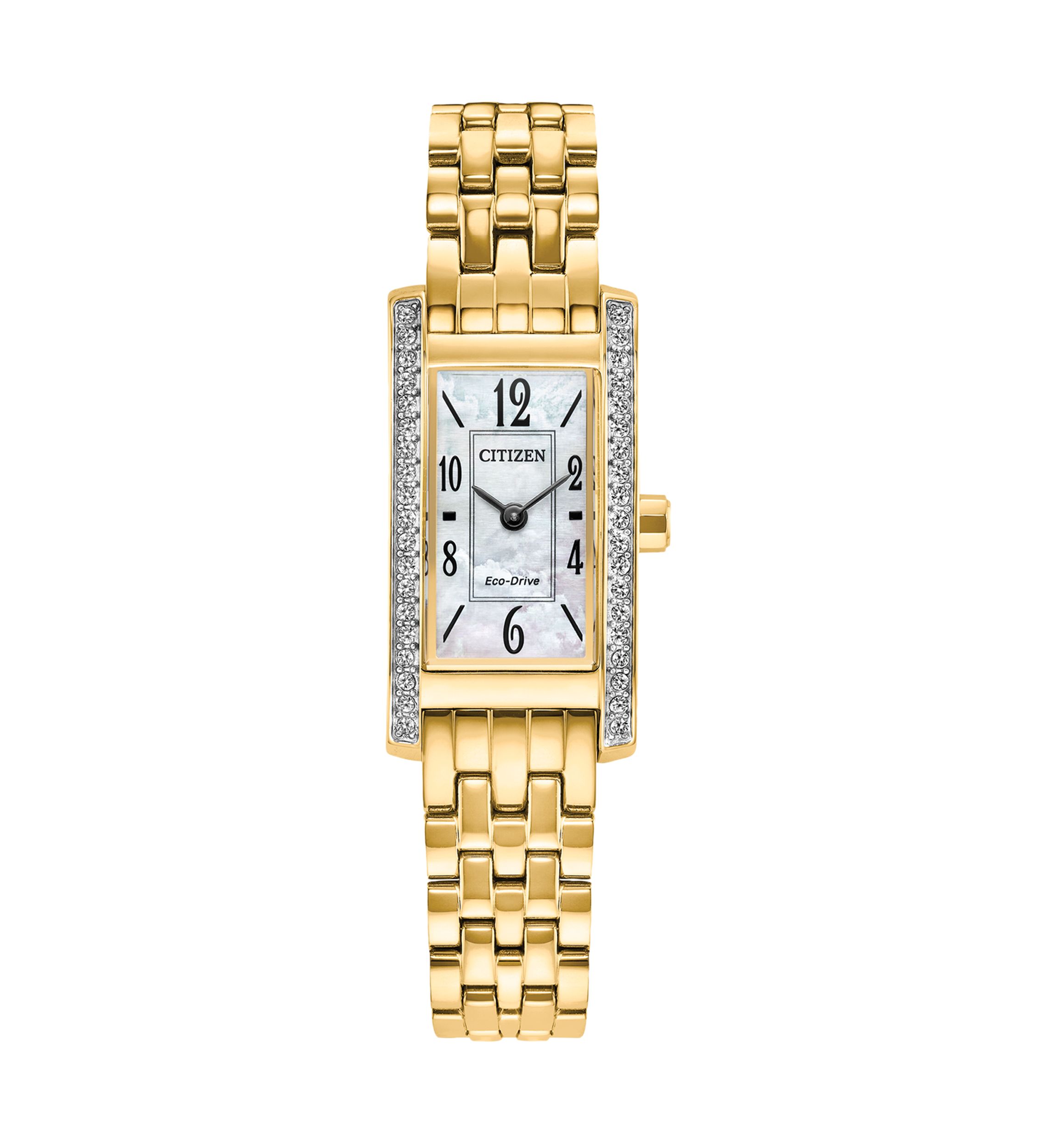Citizen Womens Classic Eco Classic Eco Gold-Tone Stainless Steel Bracelet Watch 28.3mm