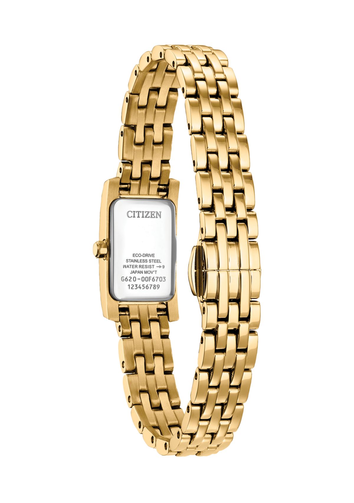 Citizen Womens Classic Eco Classic Eco Gold-Tone Stainless Steel Bracelet Watch 28.3mm
