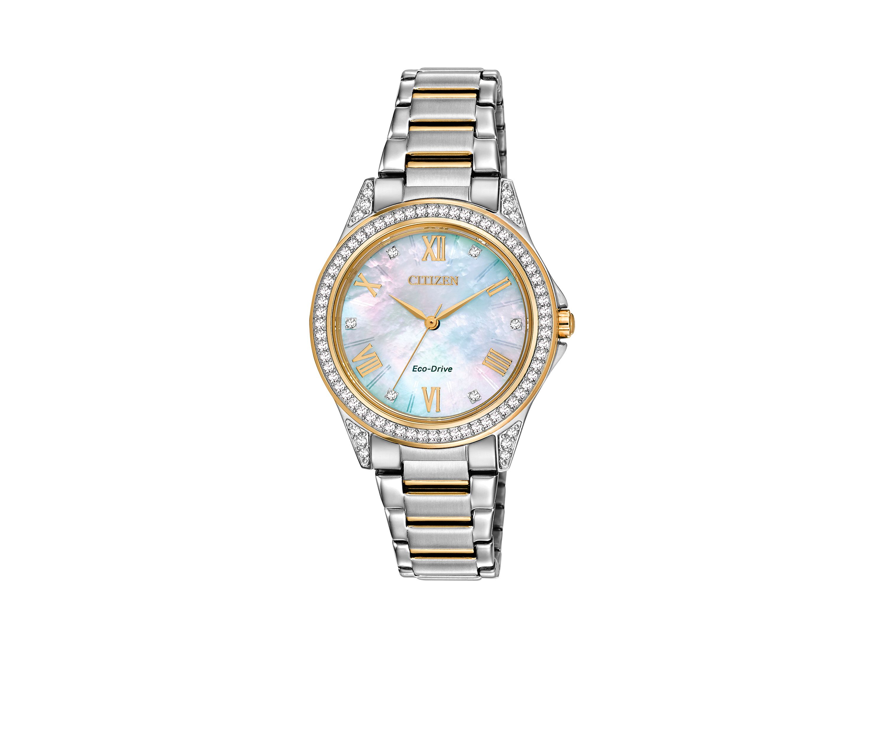 Womens Two Tone Stainless Steel Swarovski Watch