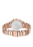 Womens Pink Gold-Tone Eco-Drive Stainless Steel Bracelet Watch