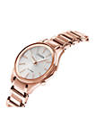 Womens Pink Gold-Tone Eco-Drive Stainless Steel Bracelet Watch