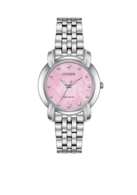 Citizen Silver-Tone Stainless Steel Eco-Drive Jolie Watch