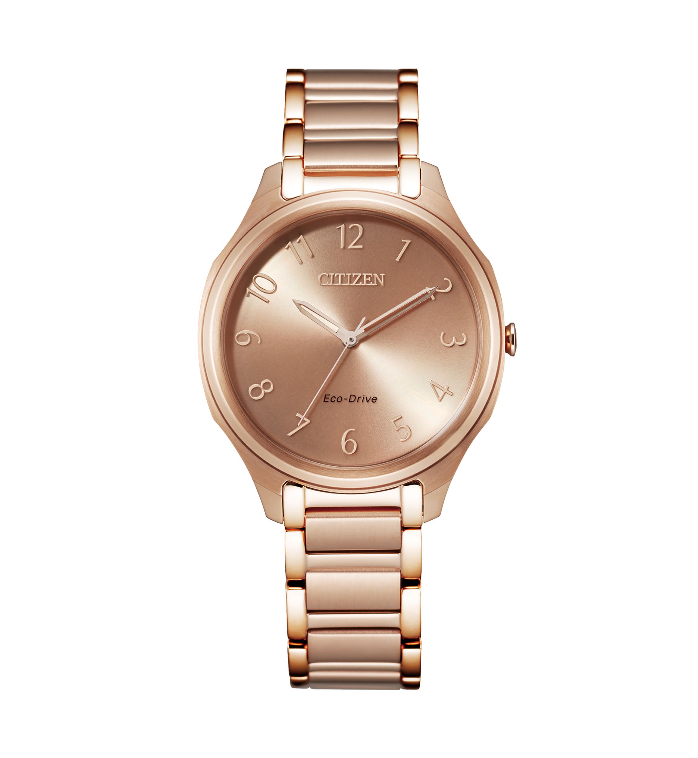 Drive from Citizen Eco-Drive Womens Rose Gold-Tone Stainless Steel Bracelet Watch