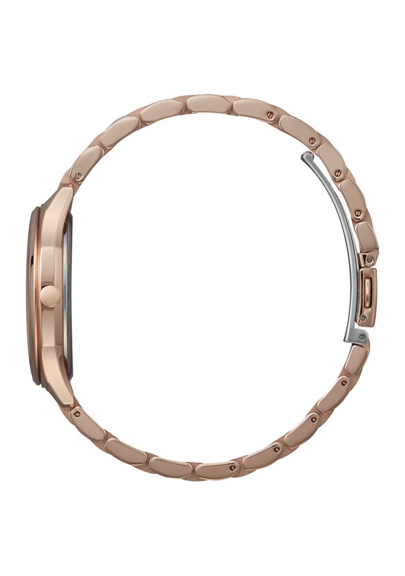Drive from Citizen Eco-Drive Womens Rose Gold-Tone Stainless Steel Bracelet Watch