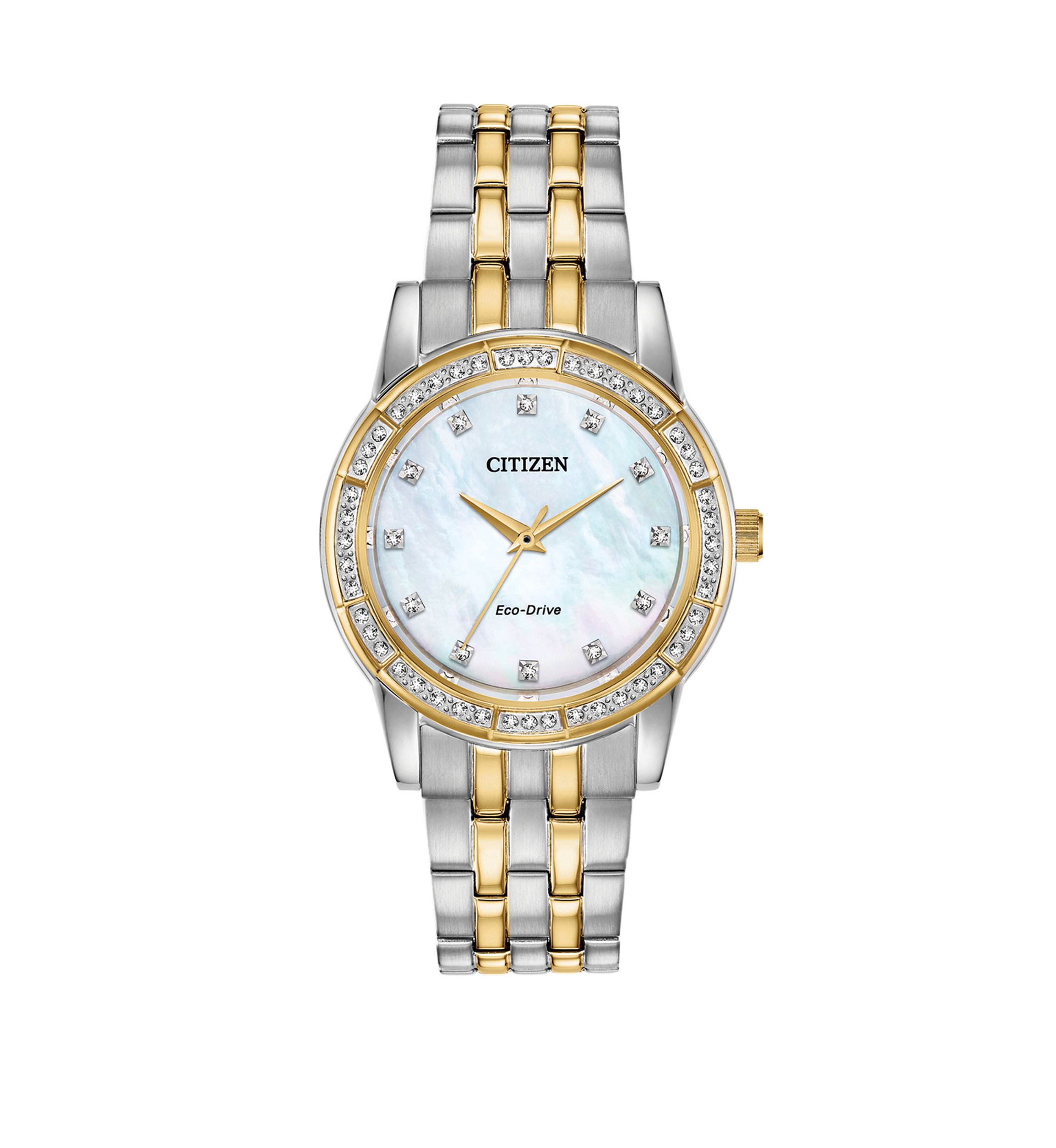 Silhouette Crystal Ladies Two-Tone Bracelet Watch