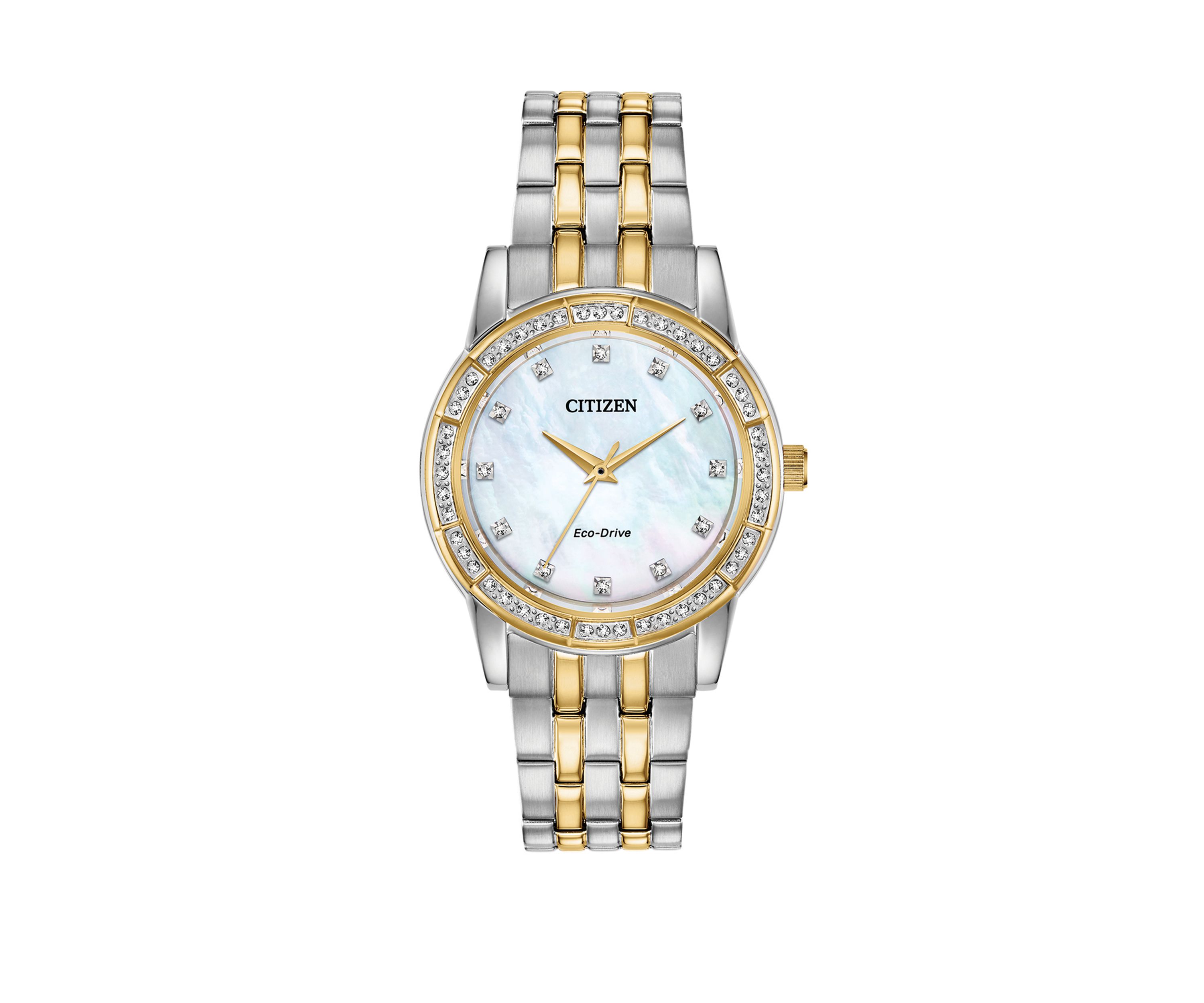 Silhouette Crystal Ladies Two-Tone Bracelet Watch
