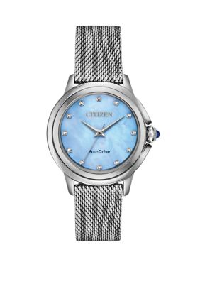 Citizen Women's Ceci Silver-Tone Stainless Steel Bracelet Watch