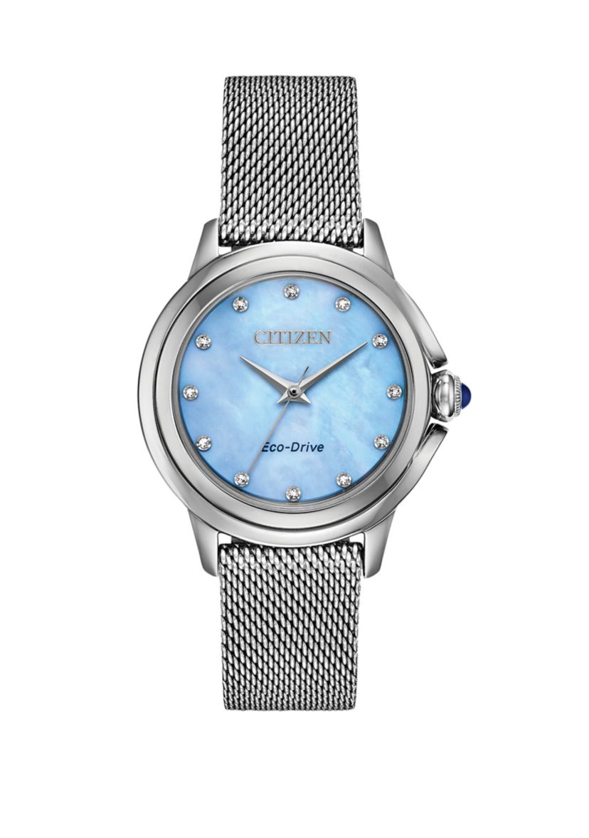 Womens Ceci Silver-Tone Stainless Steel Bracelet Watch