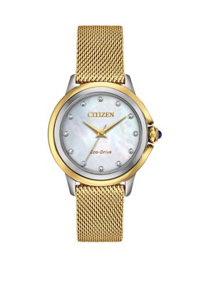 Women's Citizen Ceci Gold Tone Stainless Steel Bracelet Watch -  0013205138805