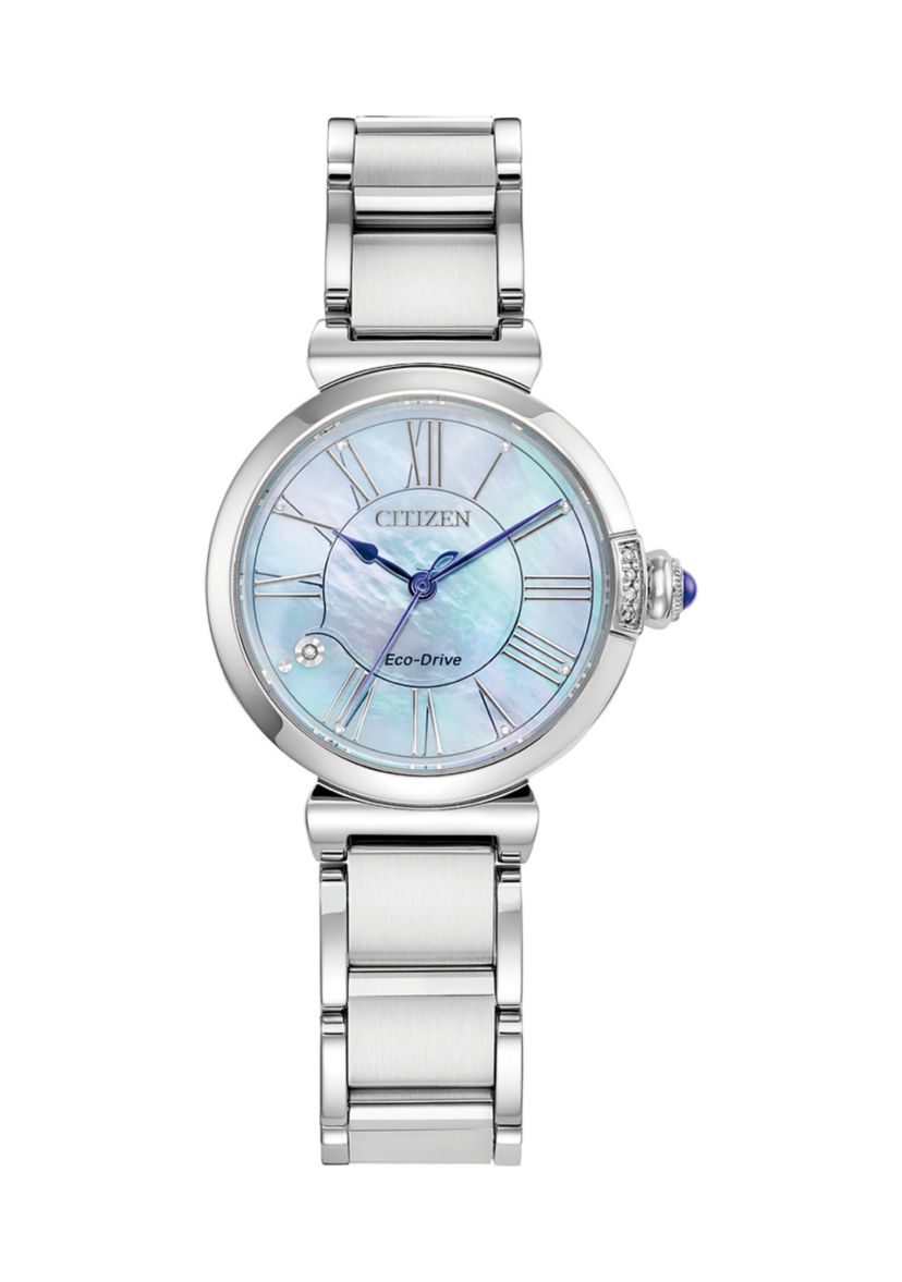 Womens Dress Classic Silver Tone Stainless Steel Watch 