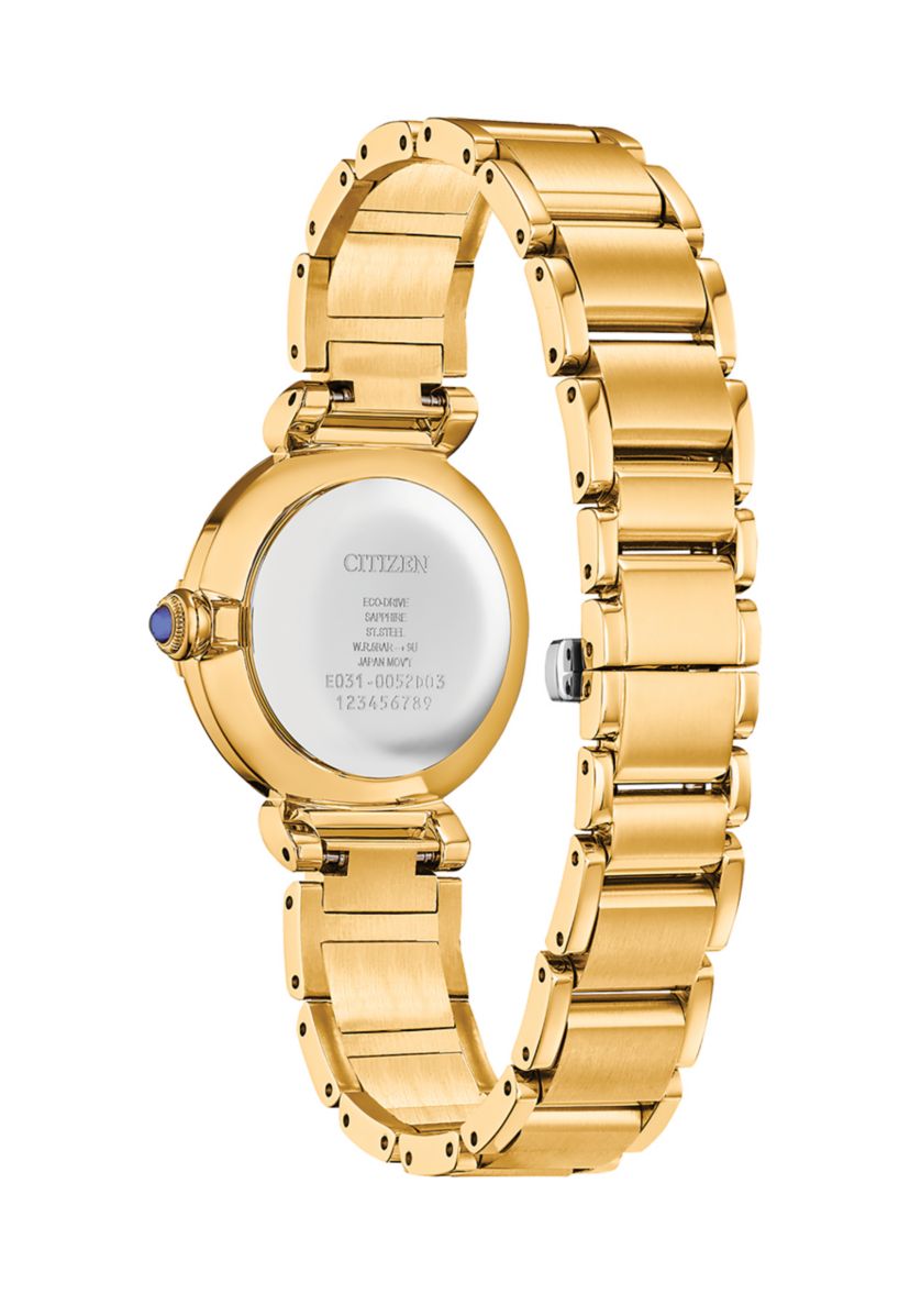 Womens Dress Classic Gold Tone Stainless Steel Watch