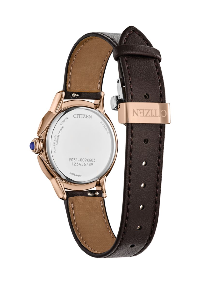 Womens Classic Ceci Rose Gold Tone 32 Millimeter Watch with Brown Leather Strap