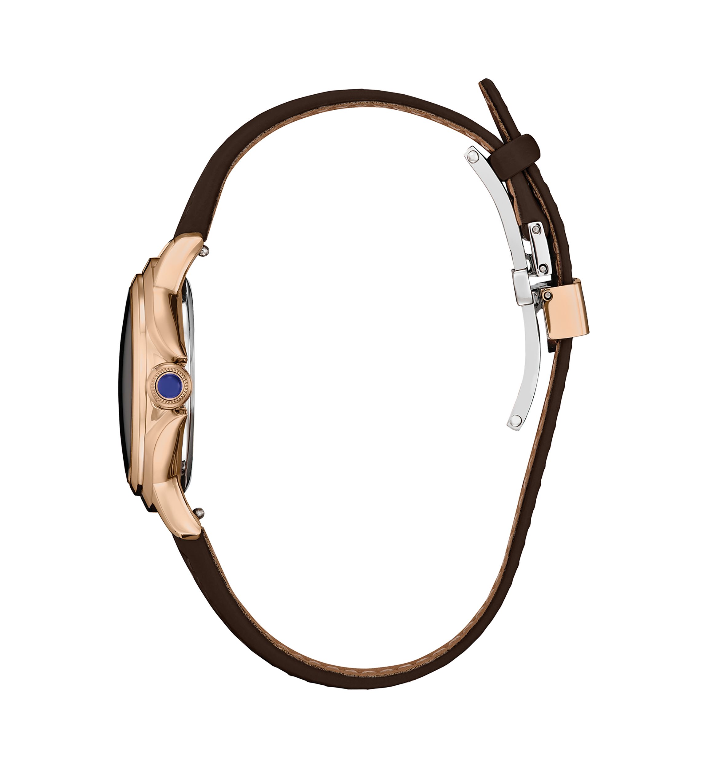 Womens Classic Ceci Rose Gold Tone 32 Millimeter Watch with Brown Leather Strap