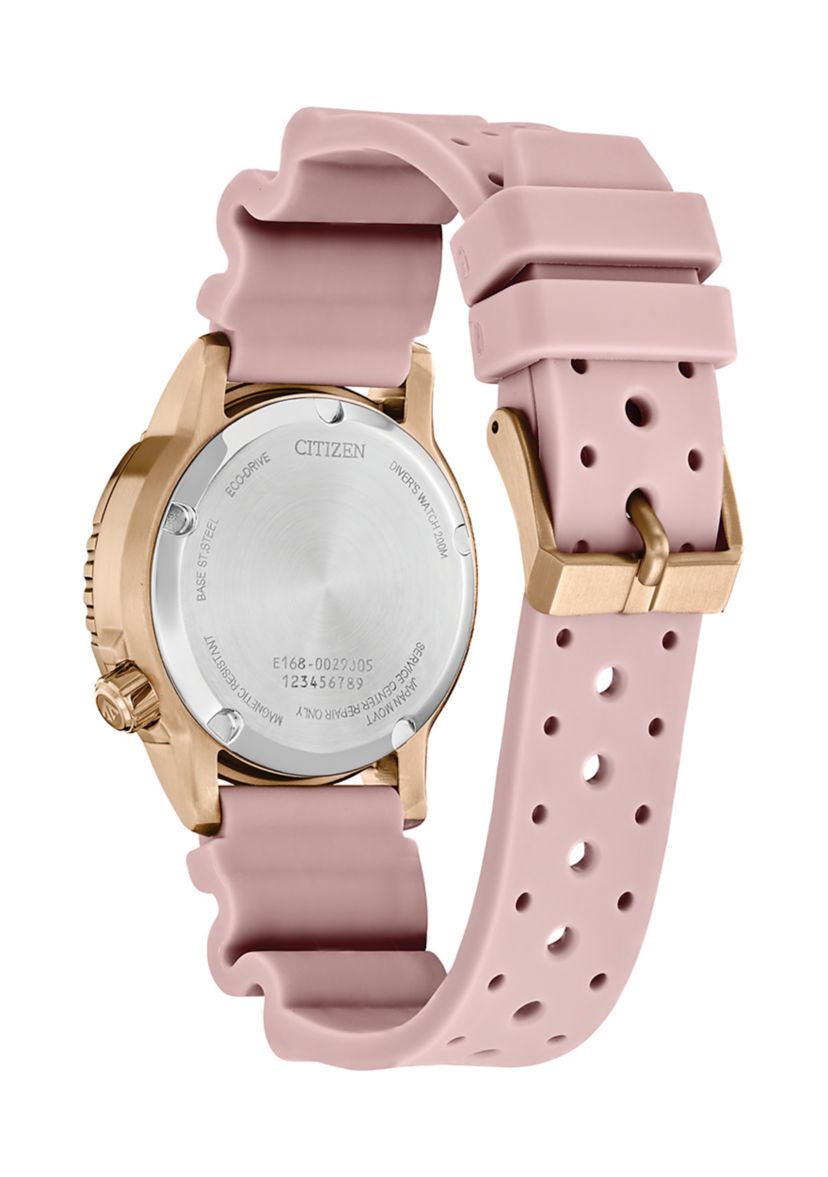 Womens Promaster Dive Pink Strap Watch - 36.5 Millimeter