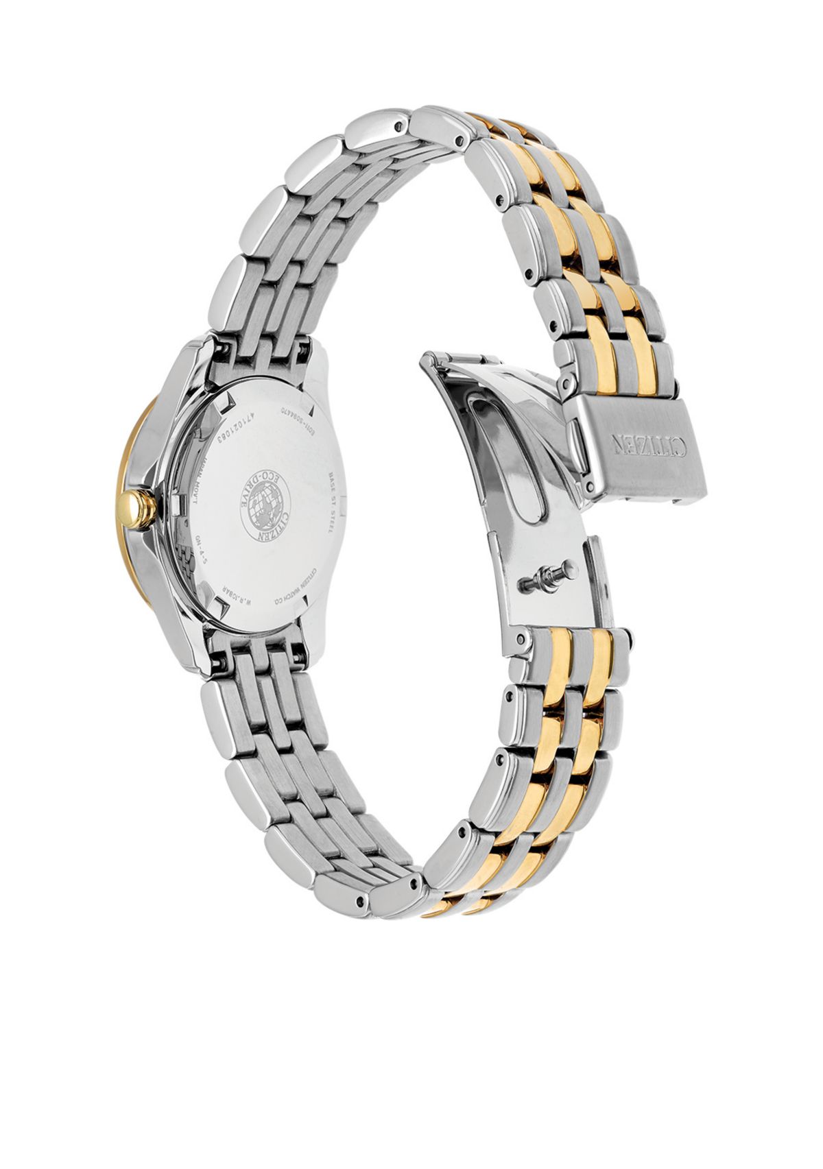 Womens Eco-Drive Two Tone Stainless Steel Swarovski Watch