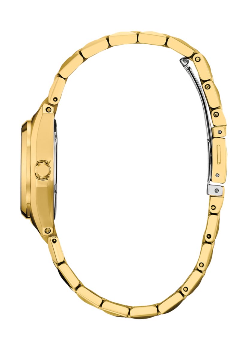 Citizen Womens Classic Eco Corso Gold-Tone Stainless Steel Bracelet Watch 27mm