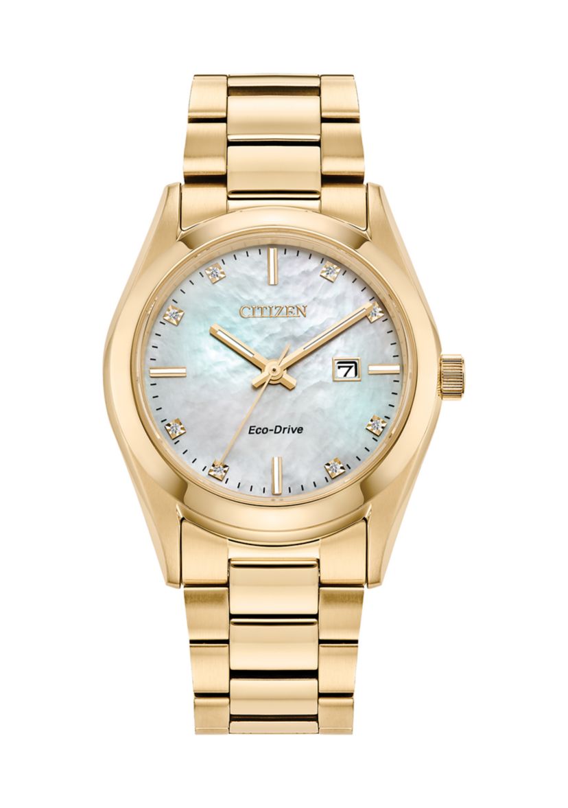 Womens Sport Luxury Sport Gold Tone Bracelet Watch - 33 Millimeter