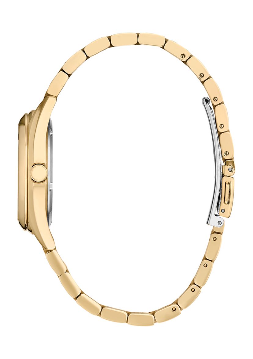 Womens Sport Luxury Sport Gold Tone Bracelet Watch - 33 Millimeter