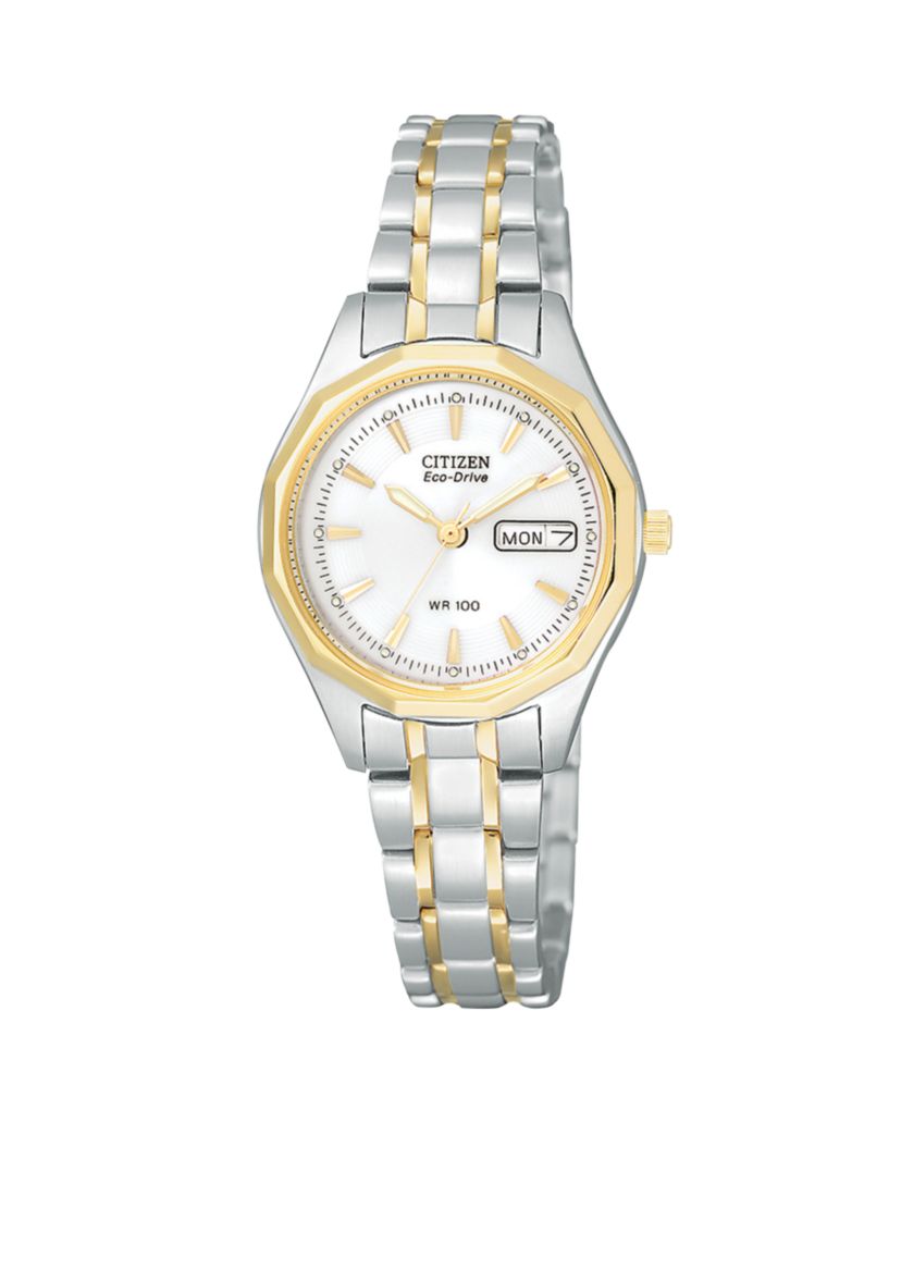 Womens Eco-Drive Two-Tone Sport Watch
