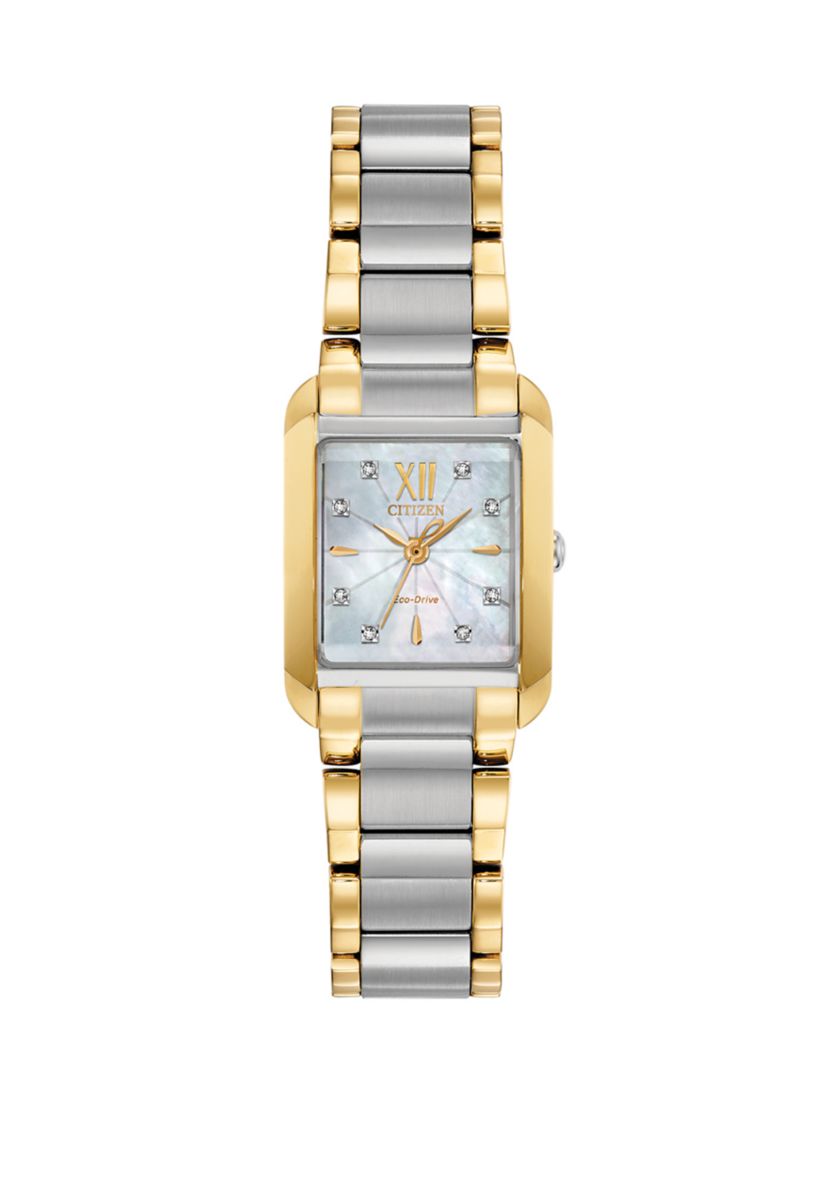 Womens  Bianca Gold Tone Stainless Steel Bracelet Watch