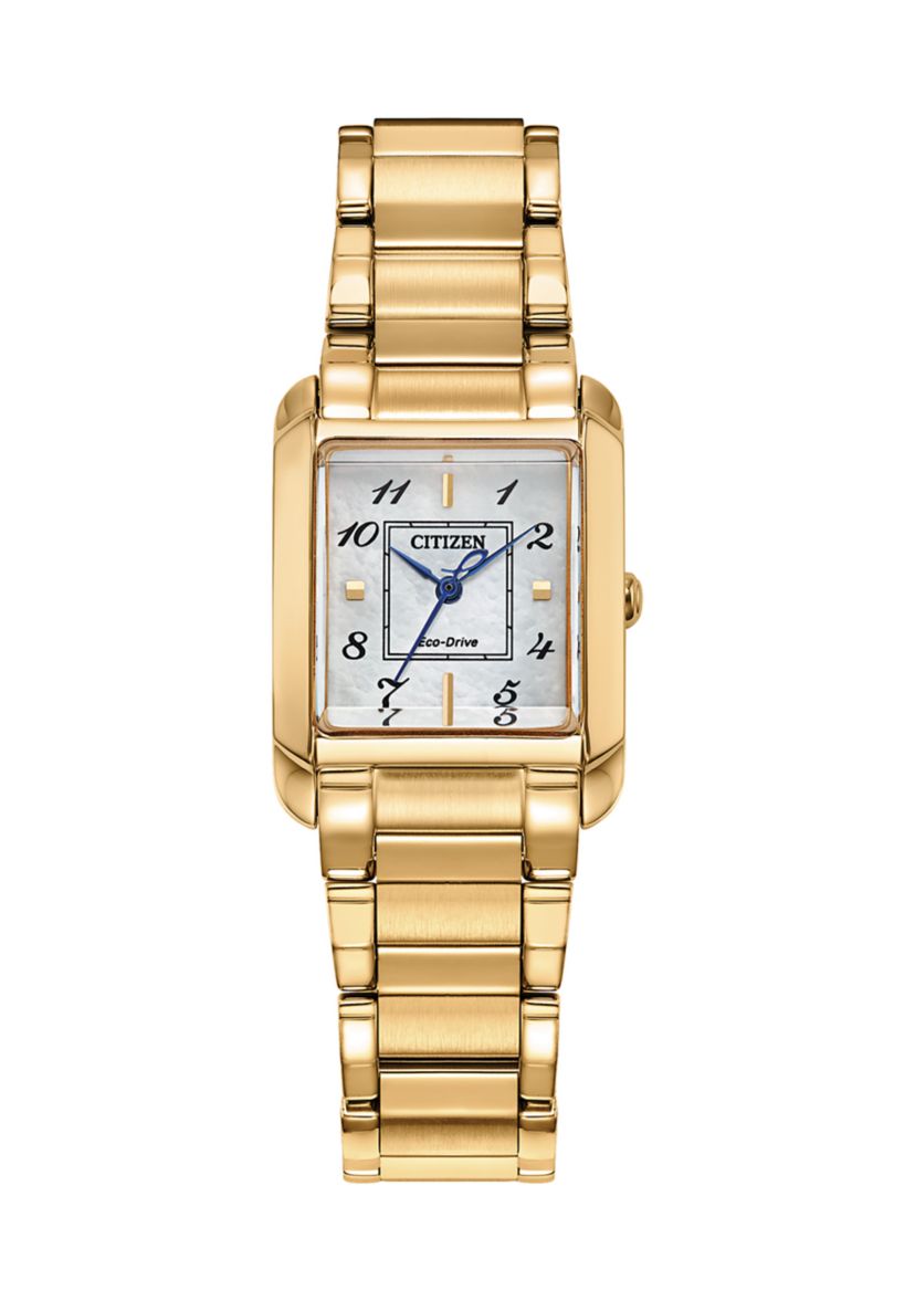 Womens Classic Bianca Gold Tone Bracelet Watch 