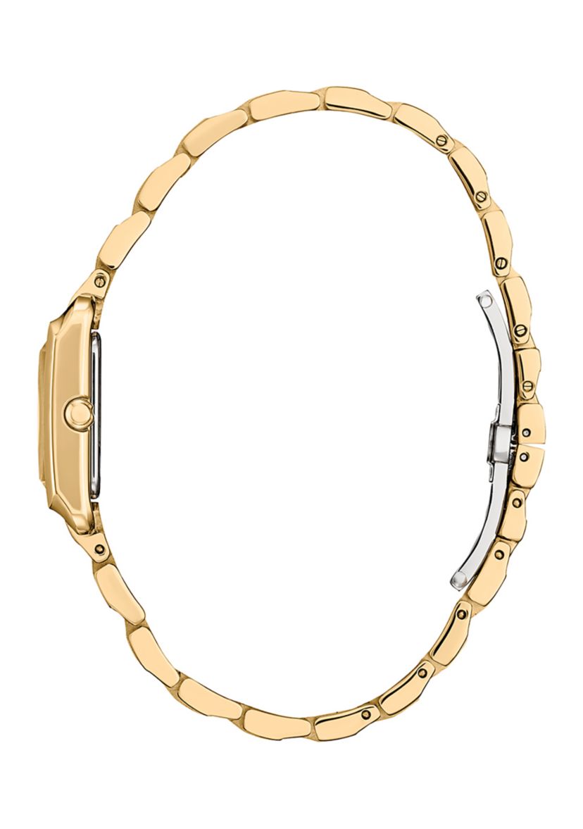 Womens Classic Bianca Gold Tone Bracelet Watch 