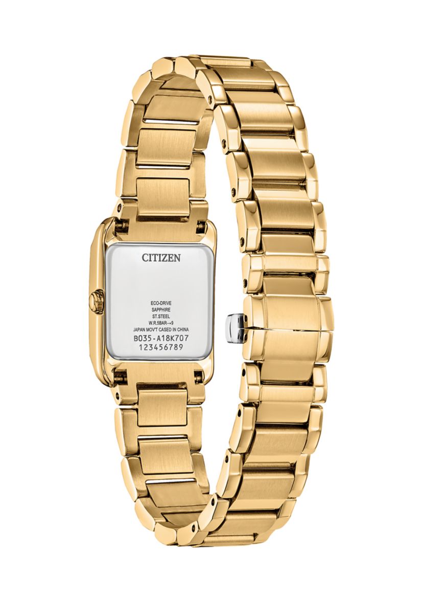 Womens Classic Bianca Gold Tone Bracelet Watch 