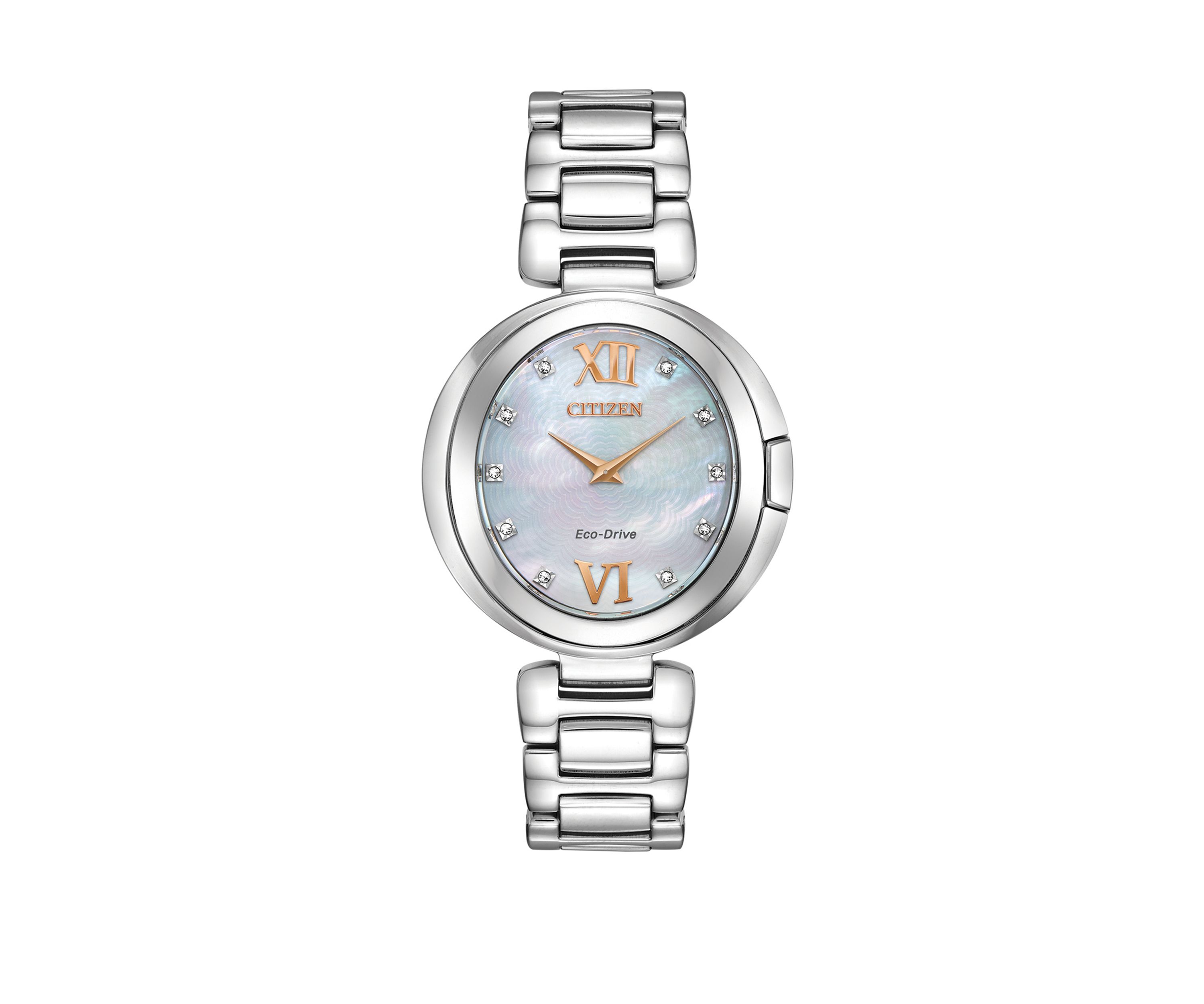 Womens Capella Silver-Tone Stainless Steel Bracelet Watch